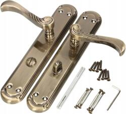 KOTARBAU Mâner de ușă lung escutcheon decorat patina retro wc blocare 90 mm (E434)