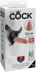 7" Uncut with Strap on Harness Light - szexshoponline