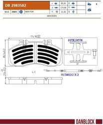 DANBLOCK set placute frana, frana disc DANBLOCK DB 2983582 (DB 2983582)