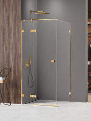 NEW TRENDY Avexa Gold Shine XR cabină de duș 80x80 cm pătrat auriu luciu/sticlă transparentă EXK-6751 (EXK6751)