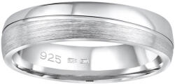 Silvego Esküvői ezüst gyűrűs Glamis férfiak és nők számára QRD8453M 59 mm