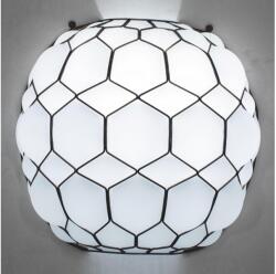 SIRU Lampă de perete SIRU GALAPAGOS 1xE27/60W/230V negru/alb sticlă venețiană (SU0010)