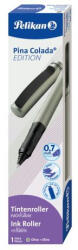 Pelikan Roller Pina Colada Edition 0.7 mm, corp striat, ambidextru, 1 rezerva albastra inclusa, Olive metalizat (824408)