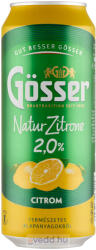 Gösser NaturZitrone 2% 0, 5L Dobozos Sör (DRS)*