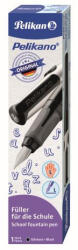 Pelikan Stilou pelikano, penita l, grip ergonomic, pentru stangaci, 1 patron mare albastru inclus, culoare negru, in cutie de carton (824484)