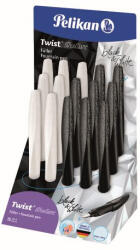 Pelikan Stilou twist structure penita m, grip ergonomic, ambidextru, 1 rezerva albastra inclusa, display 15 buc (606875)