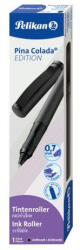 Pelikan Roller Pina Colada Pelikan 0.7 mm, corp striat, ambidextru, 1 rezerva albastra inclusa, Antracit metalizat (824415)