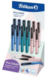 Pelikan Roller pina colada 0.7 mm, ambidextru, 1 rezerva albastra inclusa, 3 culori metalizate asortate, display 12 buc (605502)
