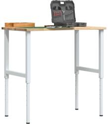 vidaXL tömör tölgyfa munkapad 100 x 60 x (71, 5-98) cm (3309717)