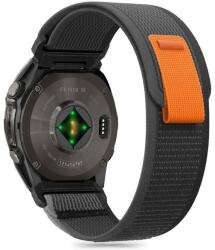 Tech-Protect TP1928 Tech-Protect Nylon Garmin Fenix 5X / 5X PLUS / 6X / 6X Pro / 7X / 8 (51mm) óraszíj, fekete-narancs (TP1928)
