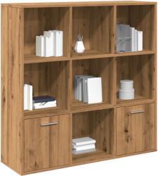 vidaXL kézműves tölgy színű szerelt fa könyvszekrény 98x29x97, 5 cm (855967) - vidaxl