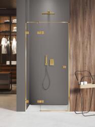 NEW TRENDY Avexa Gold Shine XR zuhanyajtók 140 cm dönthető arany fényes/átlátszó üveg EXK-6748 (EXK6748)