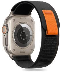 Tech-Protect TP1942 Tech-Protect Nylon Apple Watch 6 / 7 / 8 / 9 / 10 / SE / ULTRA 1 / 2 (44/45/46/49mm) óraszíj, fekete-narancs (TP1942)