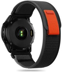 Tech-Protect TP1922 Tech-Protect Nylon Garmin Fenix 5 / 6 / 6 Pro / 7 óraszíj, fekete-narancs (TP1922)