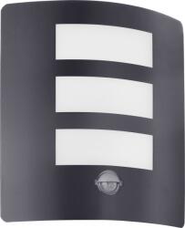 EGLO LED lámpatest , fali , kültéri , fekete, horgonyzott acél , E27 , 1x40W , mozgásérzékelős , IP44 , ECO RANGE , RECISO-E , 74018 (74018)