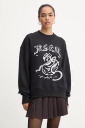 MSGM pamut melegítőfelső fekete, női, nyomott mintás, 3742MDM110.247999 - fekete S