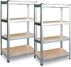 Plonos Fém ipari polcrendszer MDF lapokkal, 2db 174x80x40cm - 600kg teherbírás (470100-2)