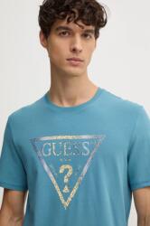 Guess t-shirt türkiz, férfi, nyomott mintás, M4BI35. J1314 - türkiz XL