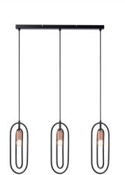 Rábalux Suspensie Rovier 72264, 3xE27, L: 85 cm, H: 150 cm, metal negru, cupru (72264)