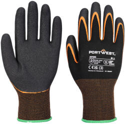 Portwest Grip 15 dupla nitril mártással ellátott kesztyű - Fekete/Narancs - S (AP35K1RS)