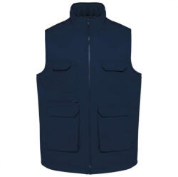 Designed To Work WK607 UNISEX PADDED MULTI-POCKET POLYCOTTON VEST (wk607nv-xl)