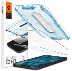Spigen SLIM EZ Fit" Apple iPhone 12/12 Pro tempered kijelzővédő fólia felhelyező kerettel (2db) (AGL01801)
