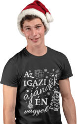  Az igazi ajándék én vagyok - Karácsonyi Férfi Póló (638357)