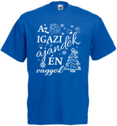  Az igazi ajándék én vagyok - Karácsonyi Férfi Póló (kpigajevfp9)