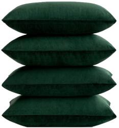 MIULEE Fețe de pernă decorative 30x50 cm din catifea, set 4 buc, verde inchis