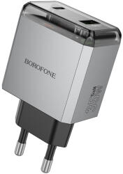 BOROFONE Hálózati töltő BN20 Lena - USB + Type C - PD 35W szürke