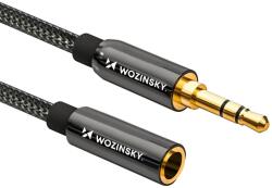 Wozinsky mini jack hosszabbító kábel (női-férfi) AUX hosszabbító 5 m fekete