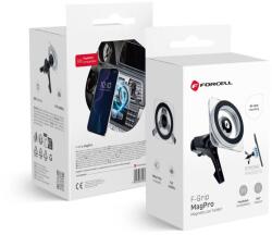 Forcell F-GRIP Mag Pro autós telefontartó szellőzőrácsra, MagSafe kompatibilis, univerzális, fekete
