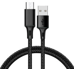 Toptel Kábel TÍPUS 2 - USB to Micro USB - fém csatlakozók QC 3.0 1 méter fekete