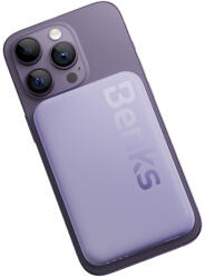 Benks Power bank 6000mAh MP10 - Type C - mágneses indukciós töltéssel - lila