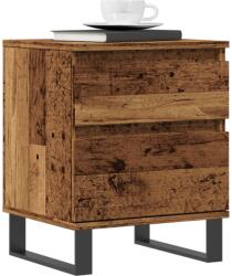 vidaXL 2 db antik fa színű szerelt fa éjjeliszekrény 40 x 35 x 50 cm (857437)