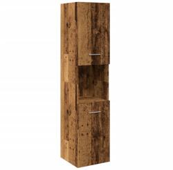 vidaXL antik fa színű szerelt fa függő fürdőszobaszekrény 30x30x130 cm (856221) - vidaxl