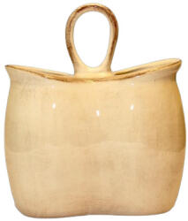 Vanilia Kerámia Romantikus dupla fakanáltartó, natúr, kerámia, kézzel festett-17x9, 5x20cm (V-K-27-13)