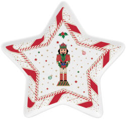 Easy Life Nuova R2S Porcelán csillagtálca 19, 5cm, dobozban, Nutcracker Twist