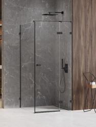 NEW TRENDY Avexa Black XR zuhanykabin 110x80 cm négyszögletes fekete matt/átlátszó üveg EXK-6883