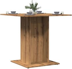vidaXL kézműves tölgy színű szerelt fa étkezőasztal 80 x 80 x 75 cm (855811)