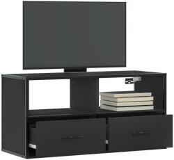vidaXL fekete szerelt fa és fém TV-szekrény 80x31x39, 5 cm (848919)