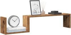 vidaXL 2 db antik fa színű szerelt fa fali polc 100 x 15 x 20 cm (856612)
