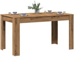 vidaXL kézműves tölgy színű szerelt fa étkezőasztal 140 x 74, 5 x 76 cm (856573)