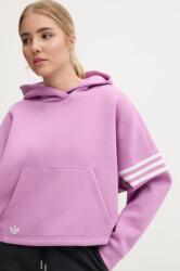 Adidas felső Neuclassicscl Hoodie lila, női, nyomott mintás, kapucnis, IW5614 - lila S