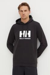 Helly Hansen pamut melegítőfelső fekete, férfi, nyomott mintás, kapucnis, 53289 - fekete L