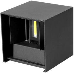 Techstar Aplica LED De Perete Interior/Exterior Techstar®, Putere 6W, Culoare Lumina 4000K, 600 Lm, 10x10 Cm, IP 65, Negru (SKU2827)