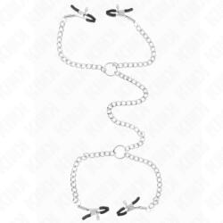 Kink Nipple Grip KINK - 4 láncos mellbimbócsipesz 32 cm-es láncokkal - szexvital