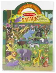 Melissa & Doug újrahasználható pufi matrica 42db szafaris matricával 9106 (9106)