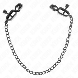 Kink Nipple Grip KINK - elegáns mellbimbó csipesz lánc 30 cm fekete
