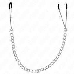 Kink Nipple Grip KINK - vékony mellbimbó csipesz vastag lánccal 30 cm - szexvital